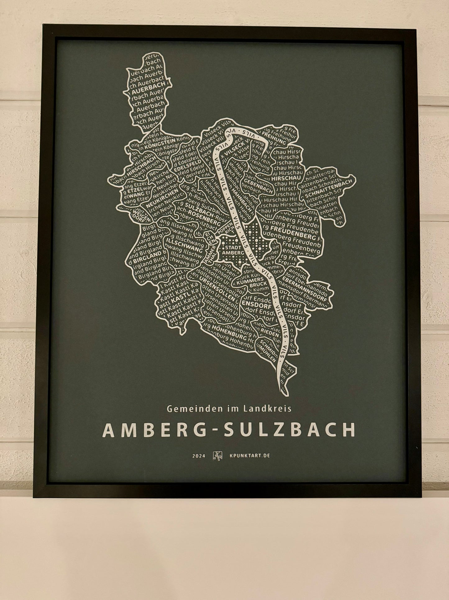 Landkreis Amberg-Sulzbach, Siebdruck 50x40 cm