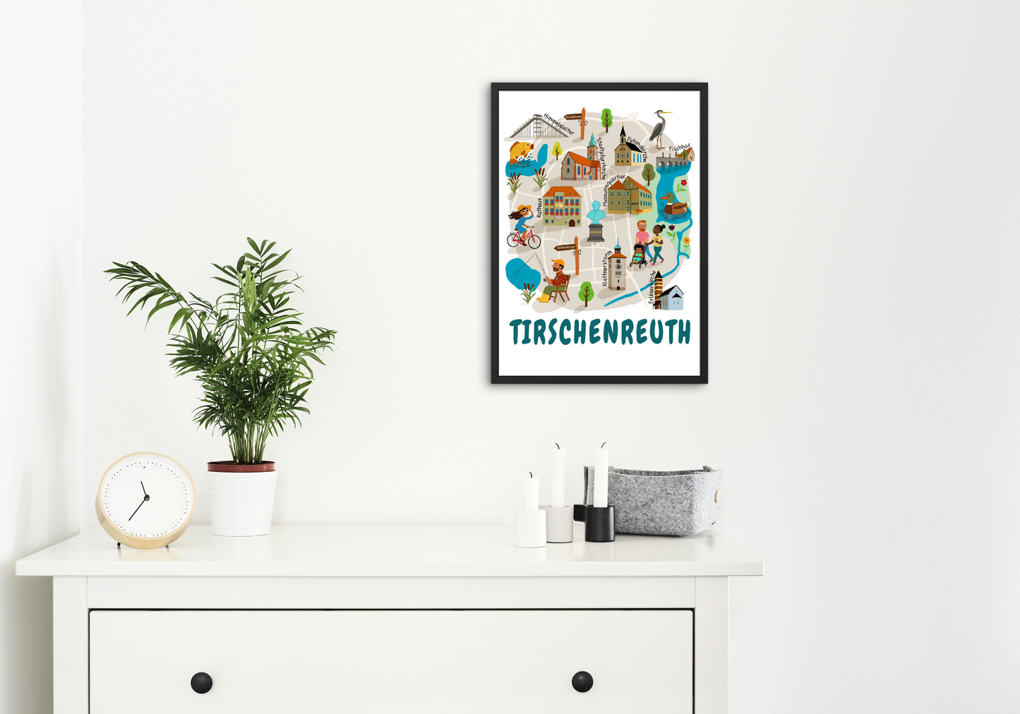 Tirschenreuth Poster illustriert