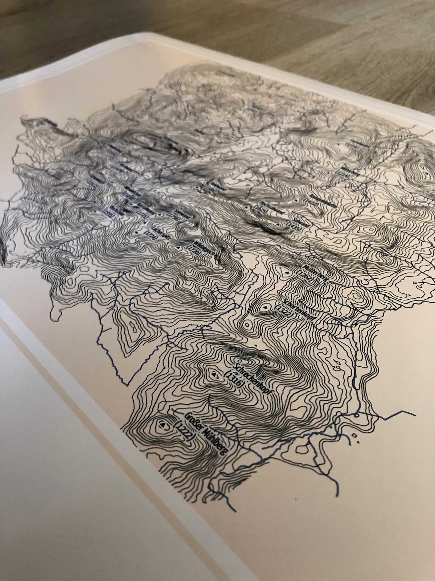 Poster Wendelstein Landkarte Topographie