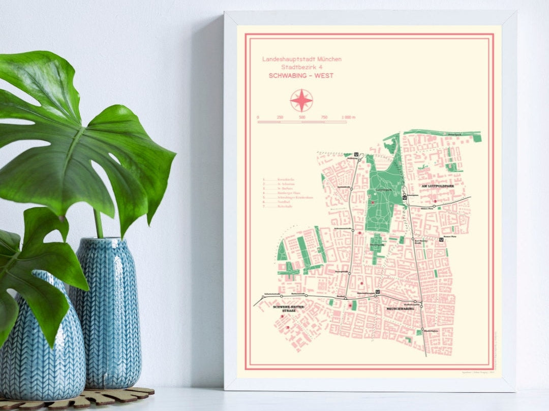 Paket 3 Stadtkarten München | Poster