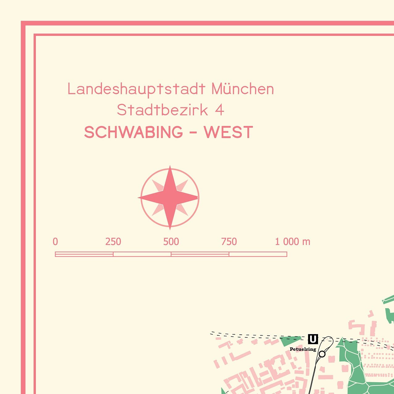 Paket 3 Stadtkarten München | Poster