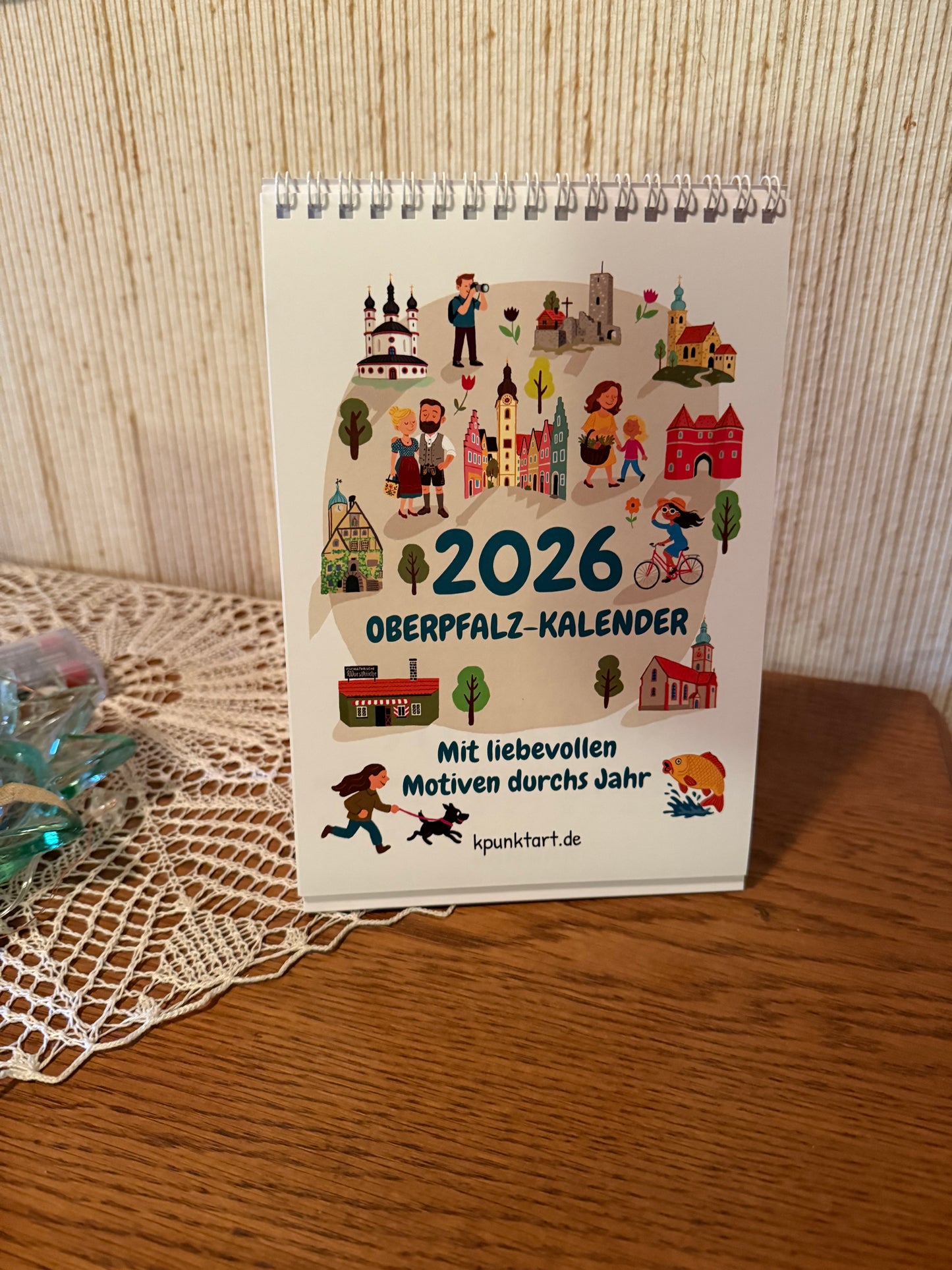 Oberpfalz Tischkalender 2026 – Aufstellkalender mit liebevollen Illustrationen