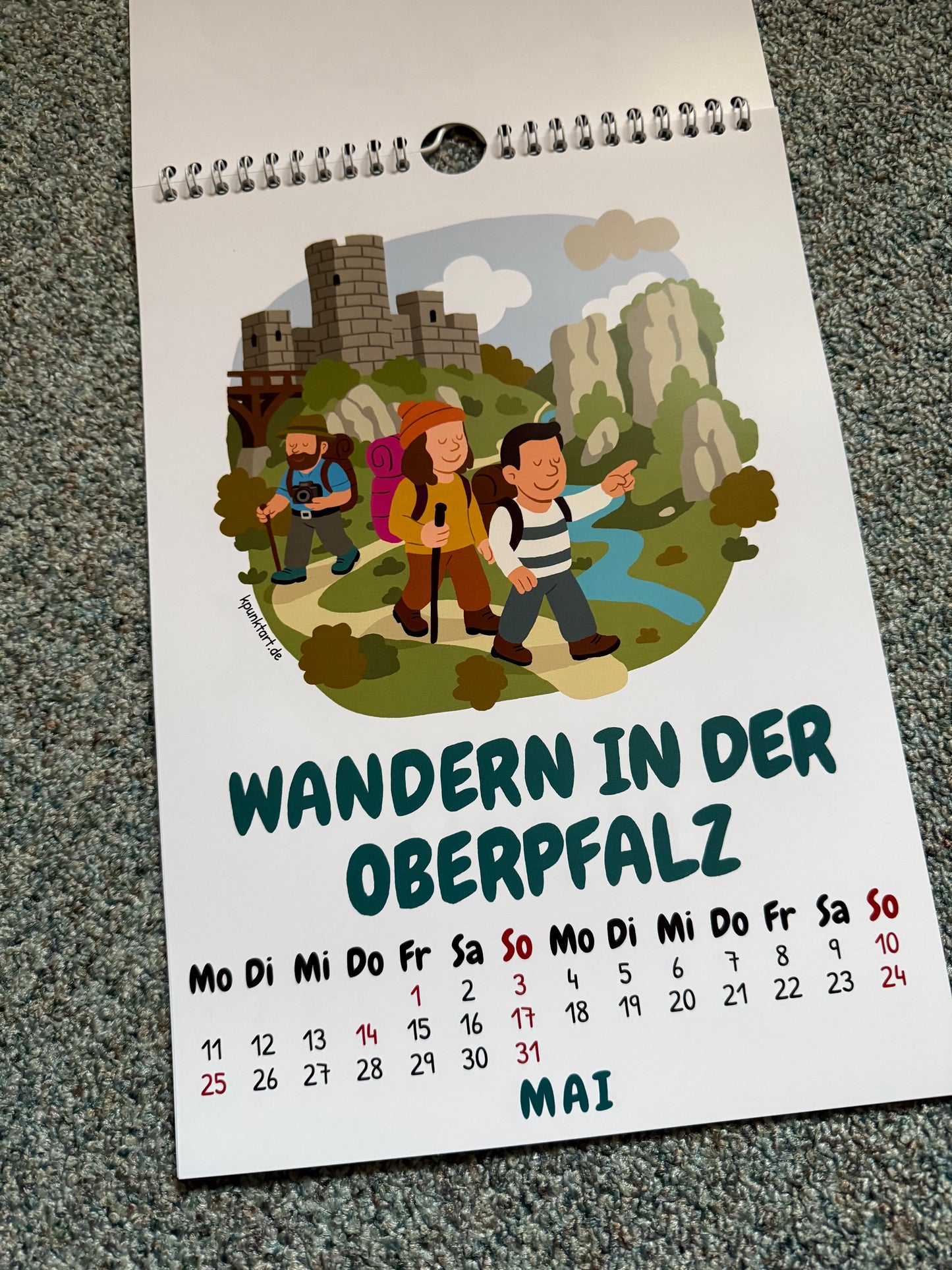 Oberpfalz Kalender 2026 – liebevoll illustrierter Wandkalender A4