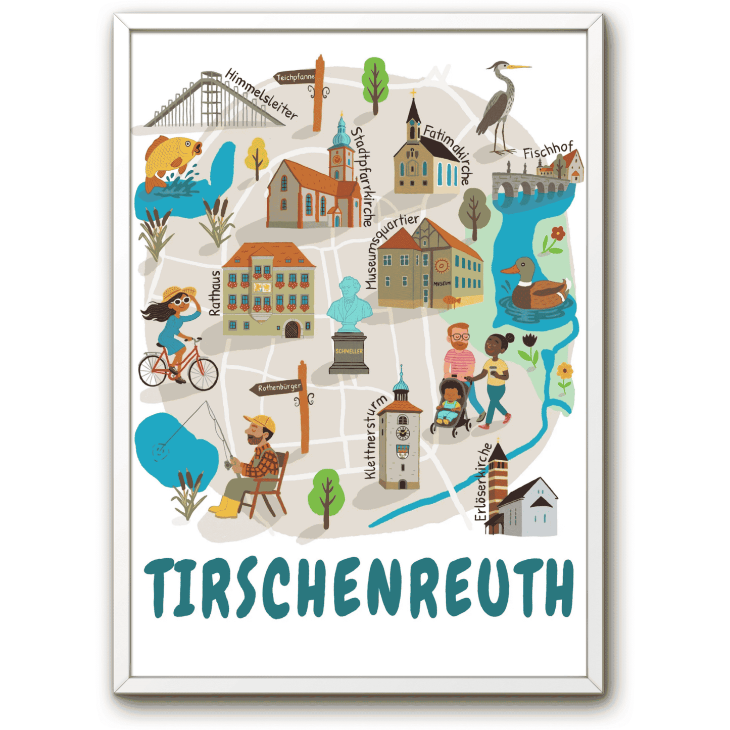 Tirschenreuth Poster illustriert